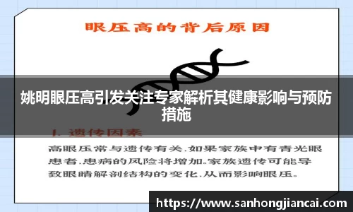 姚明眼压高引发关注专家解析其健康影响与预防措施